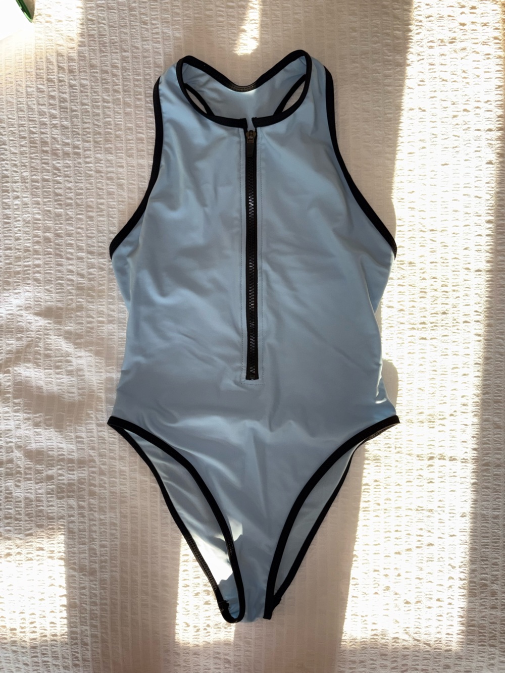 Forever 21 Light Blue One-Piece Swimsuit